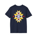 Native Star Graphic T-Shirt — "Shį́ Summer" Colorful Tribal Design