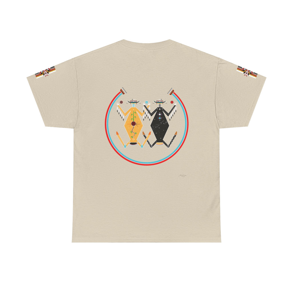 Native Rhythm Tee — Mother Earth & Father Sky Tribal Dance Graphic