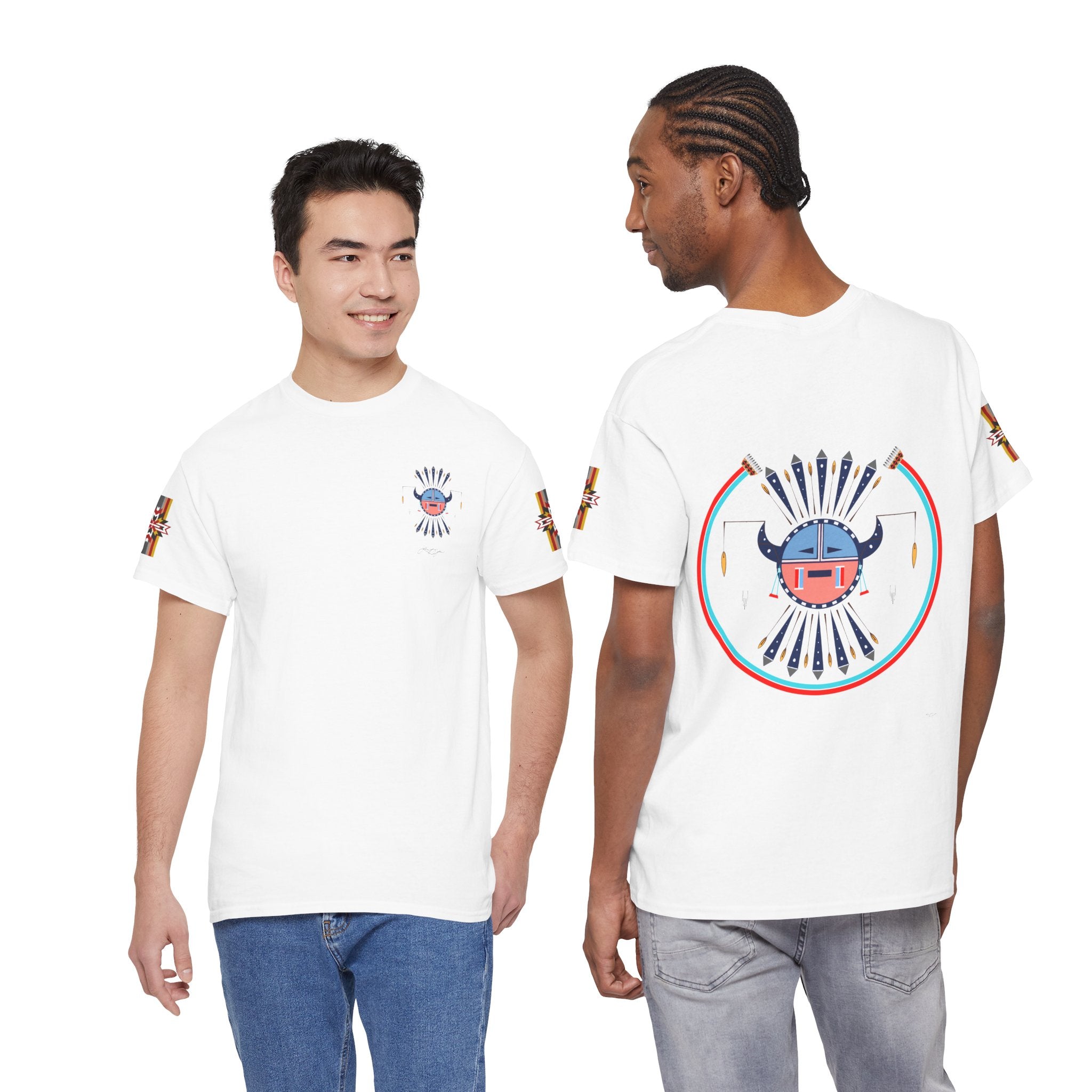 Navajo Moon Crest Tee — Retro Tribal Graphic T-Shirt