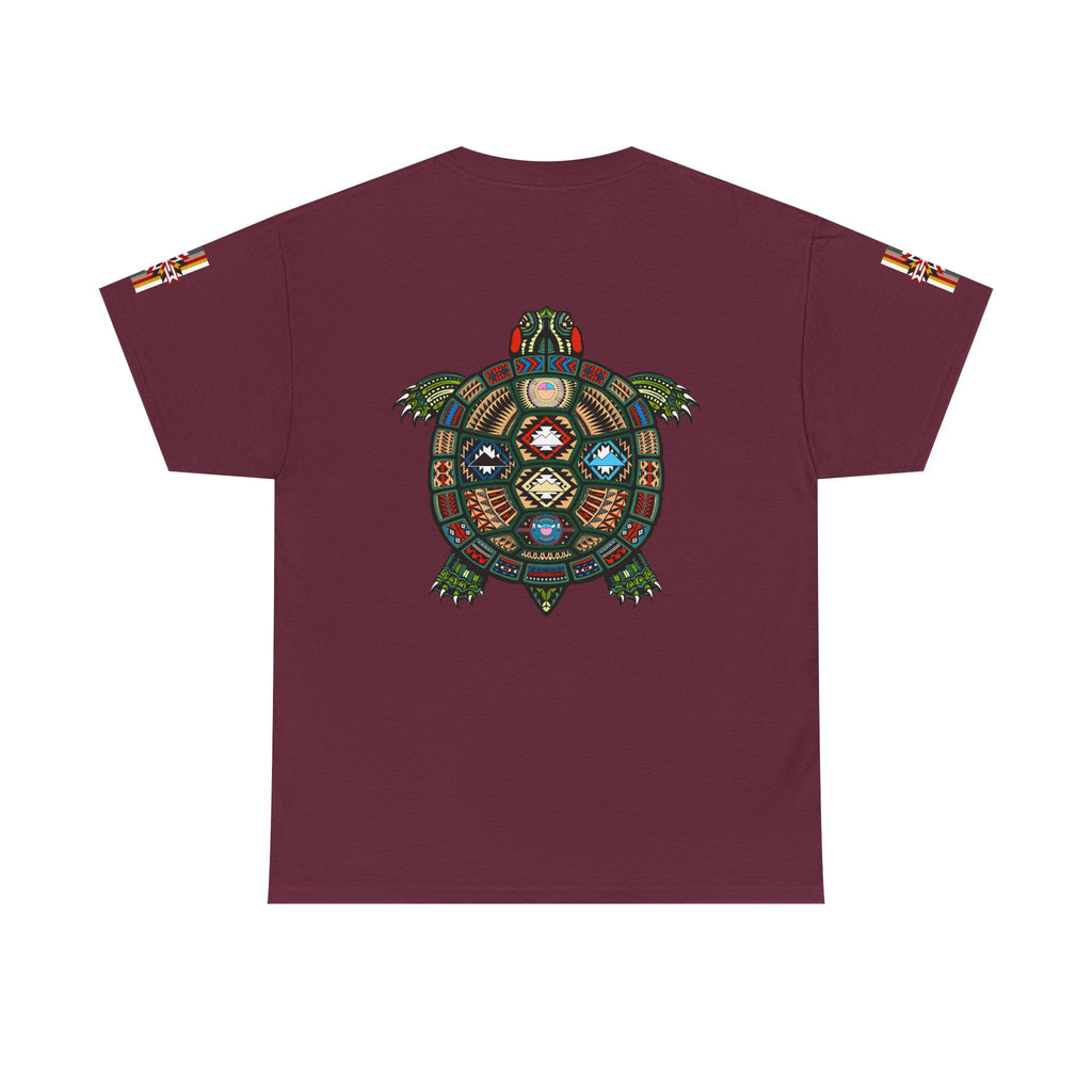 Turtle Graphic Tee — Colorful Tribal Turtle Shell Design
