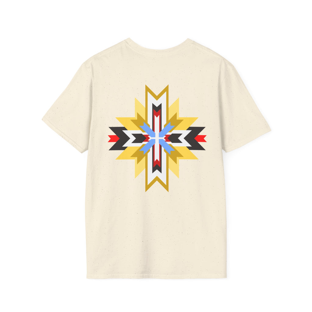 Native Star Graphic T-Shirt — "Shį́ Summer" Colorful Tribal Design