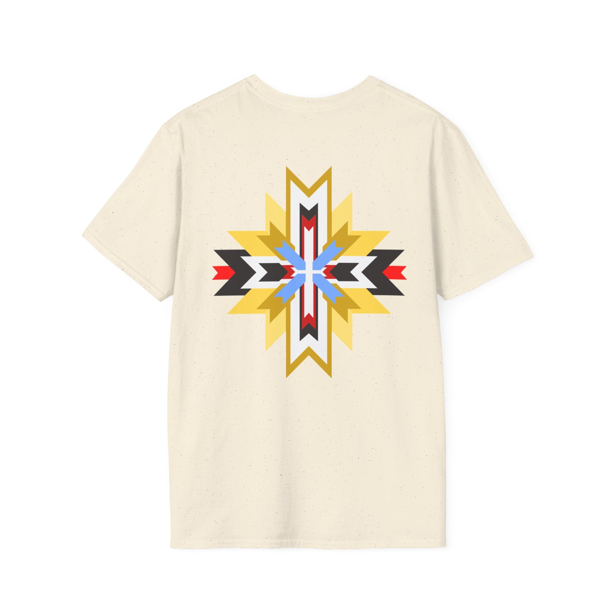 Native Star Graphic T-Shirt — "Shį́ Summer" Colorful Tribal Design