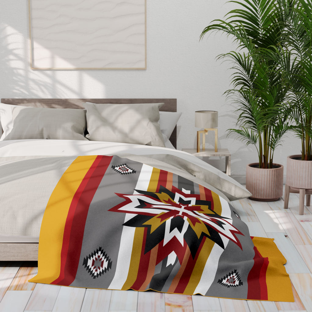 Native Star Fleece Blanket — Southwestern Geometric Throw