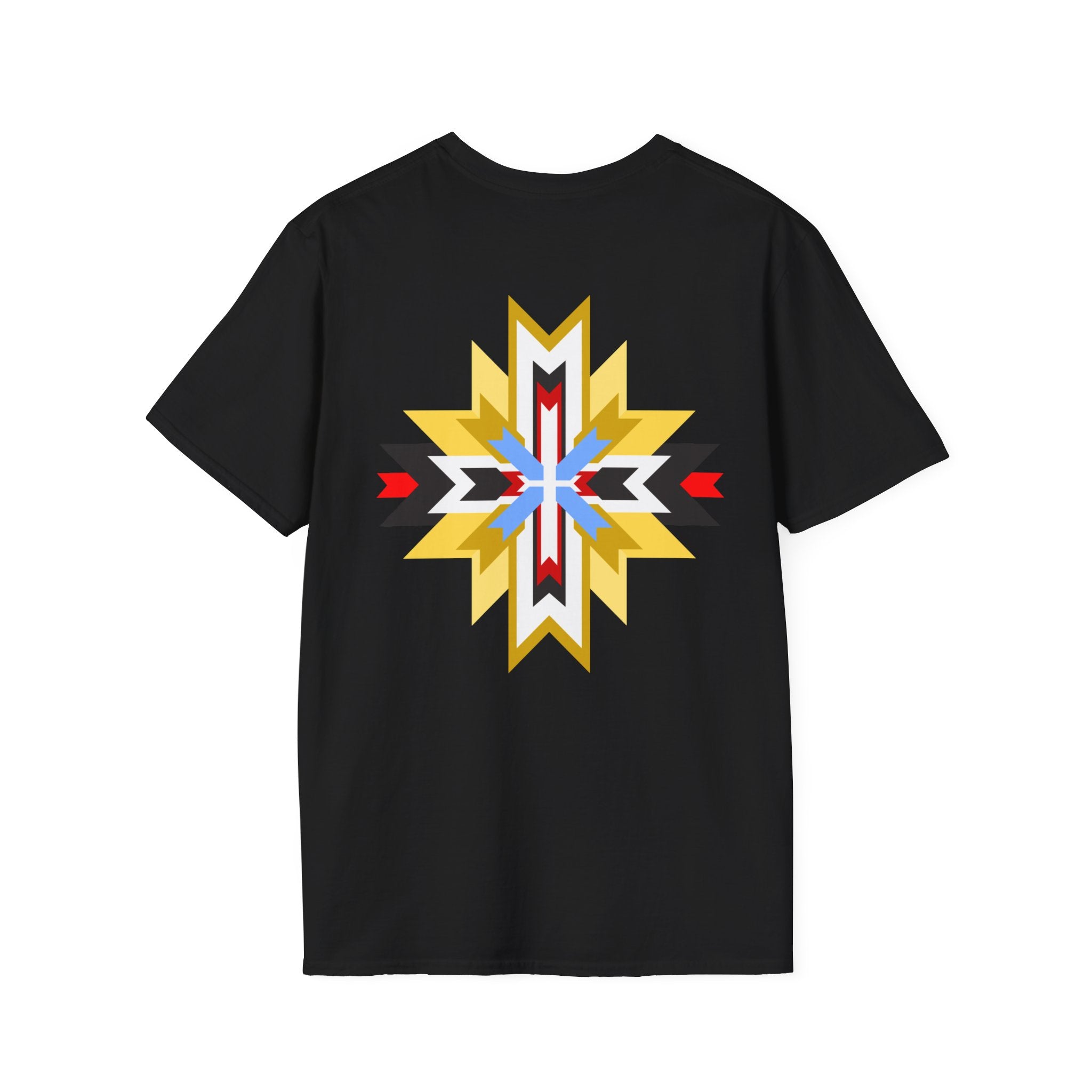 Native Star Graphic T-Shirt — "Shį́ Summer" Colorful Tribal Design