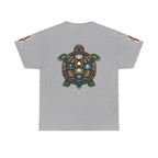 Turtle Graphic Tee — Colorful Tribal Turtle Shell Design