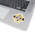 Southwest Geometric Starburst Kiss-Cut Sticker — Native-Inspired Decal
