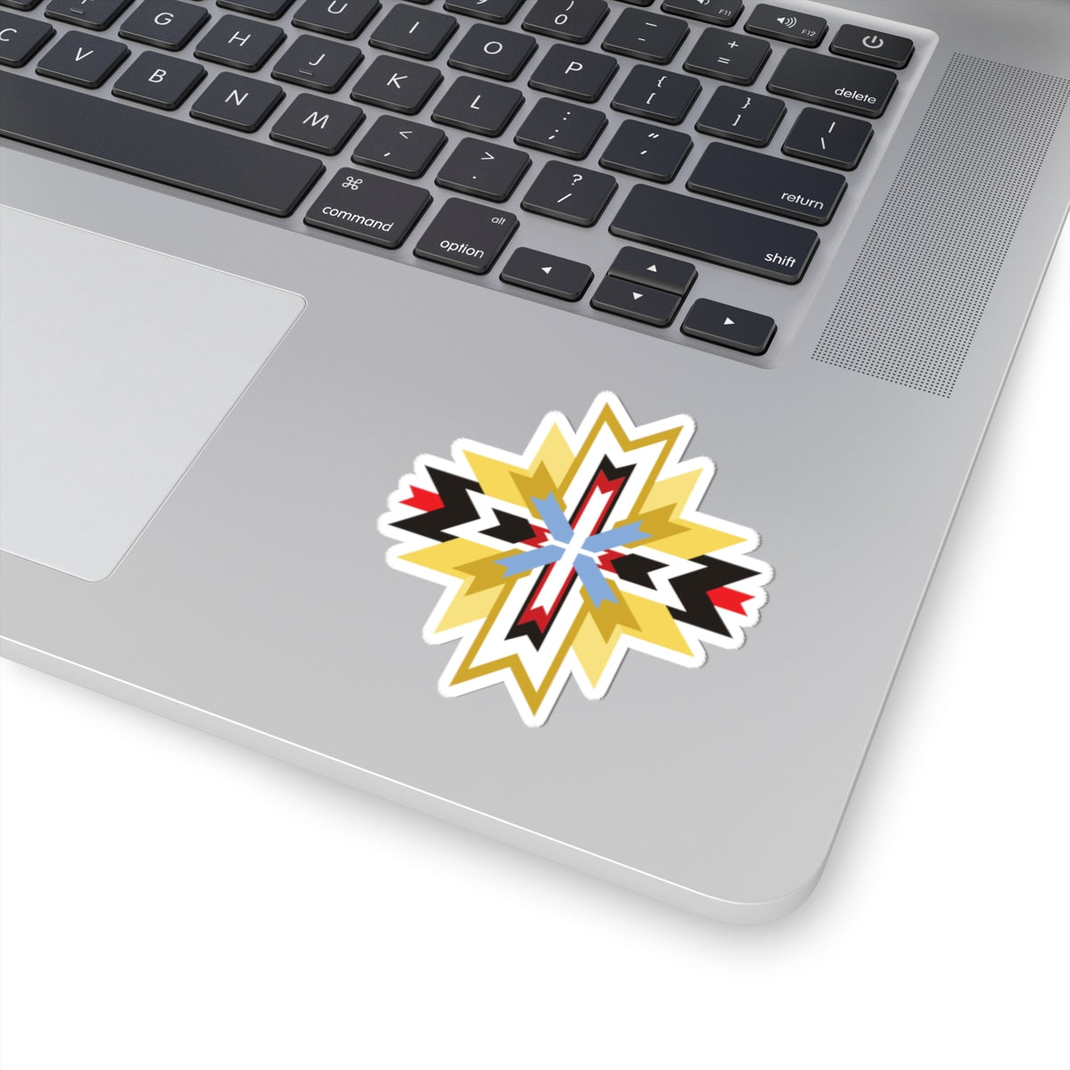 Southwest Geometric Starburst Kiss-Cut Sticker — Native-Inspired Decal