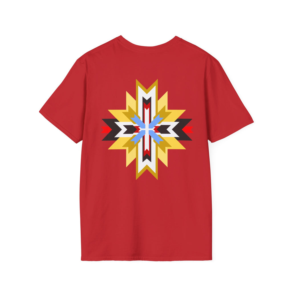 Native Star Graphic T-Shirt — "Shį́ Summer" Colorful Tribal Design