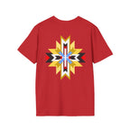 Native Star Graphic T-Shirt — "Shį́ Summer" Colorful Tribal Design