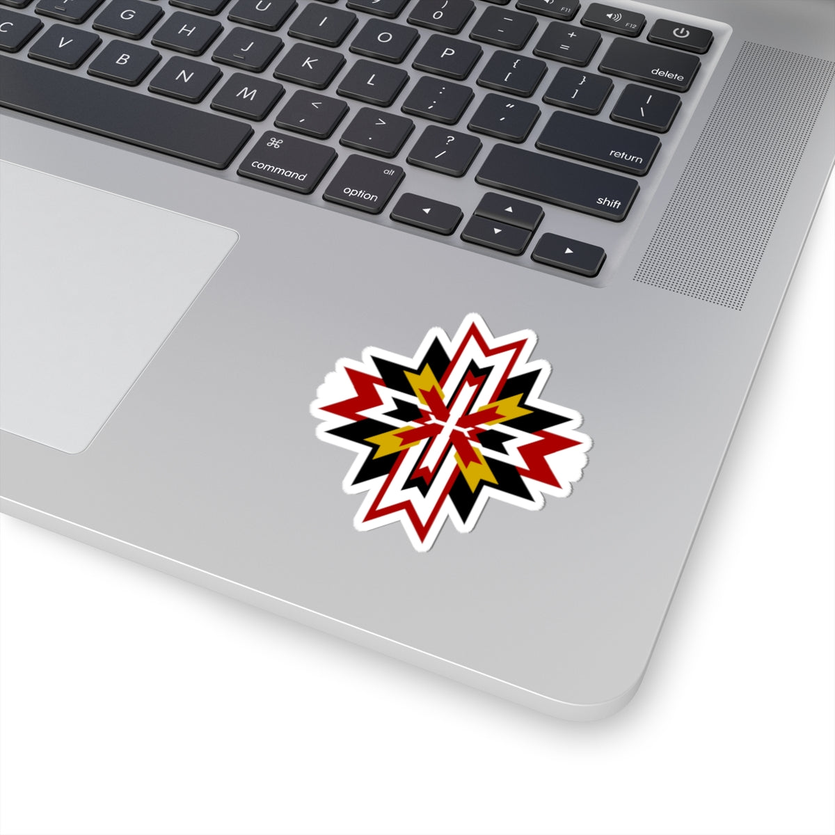 Southwest Geometric Starburst Kiss-Cut Sticker — Native-Inspired Decal
