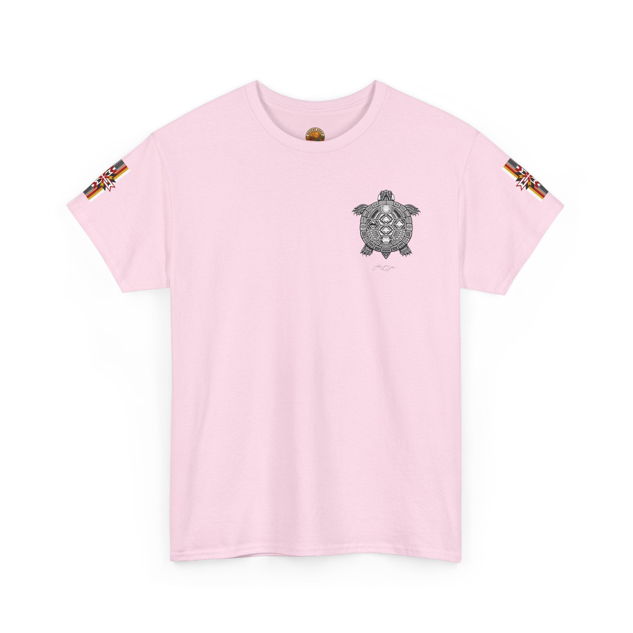 Turtle Graphic Tee — Colorful Tribal Turtle Shell Design