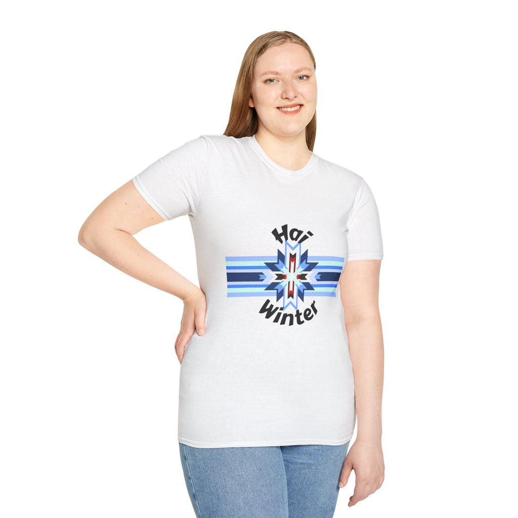 Hai Winter Graphic T-Shirt — Blue Native Star Design
