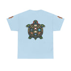 Turtle Graphic Tee — Colorful Tribal Turtle Shell Design