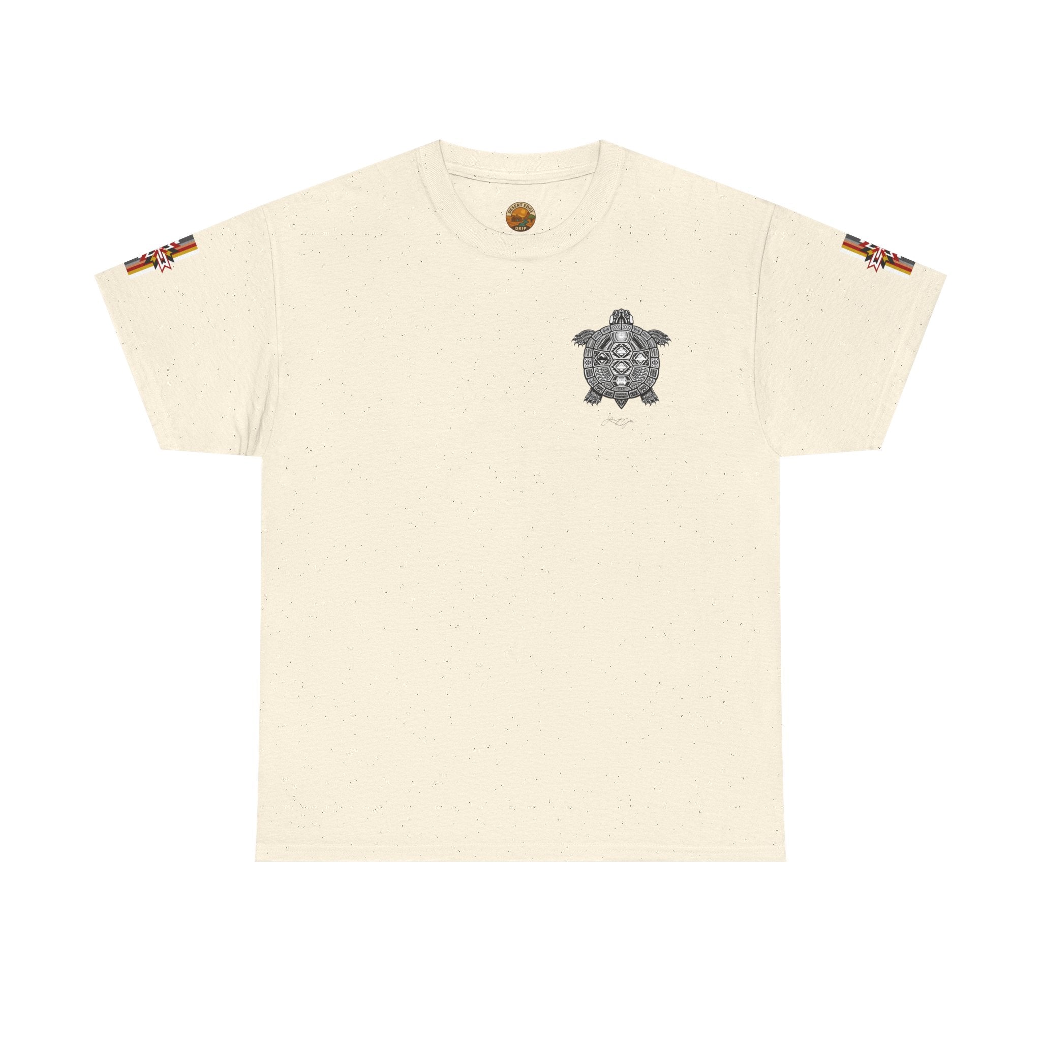 Turtle Graphic Tee — Colorful Tribal Turtle Shell Design