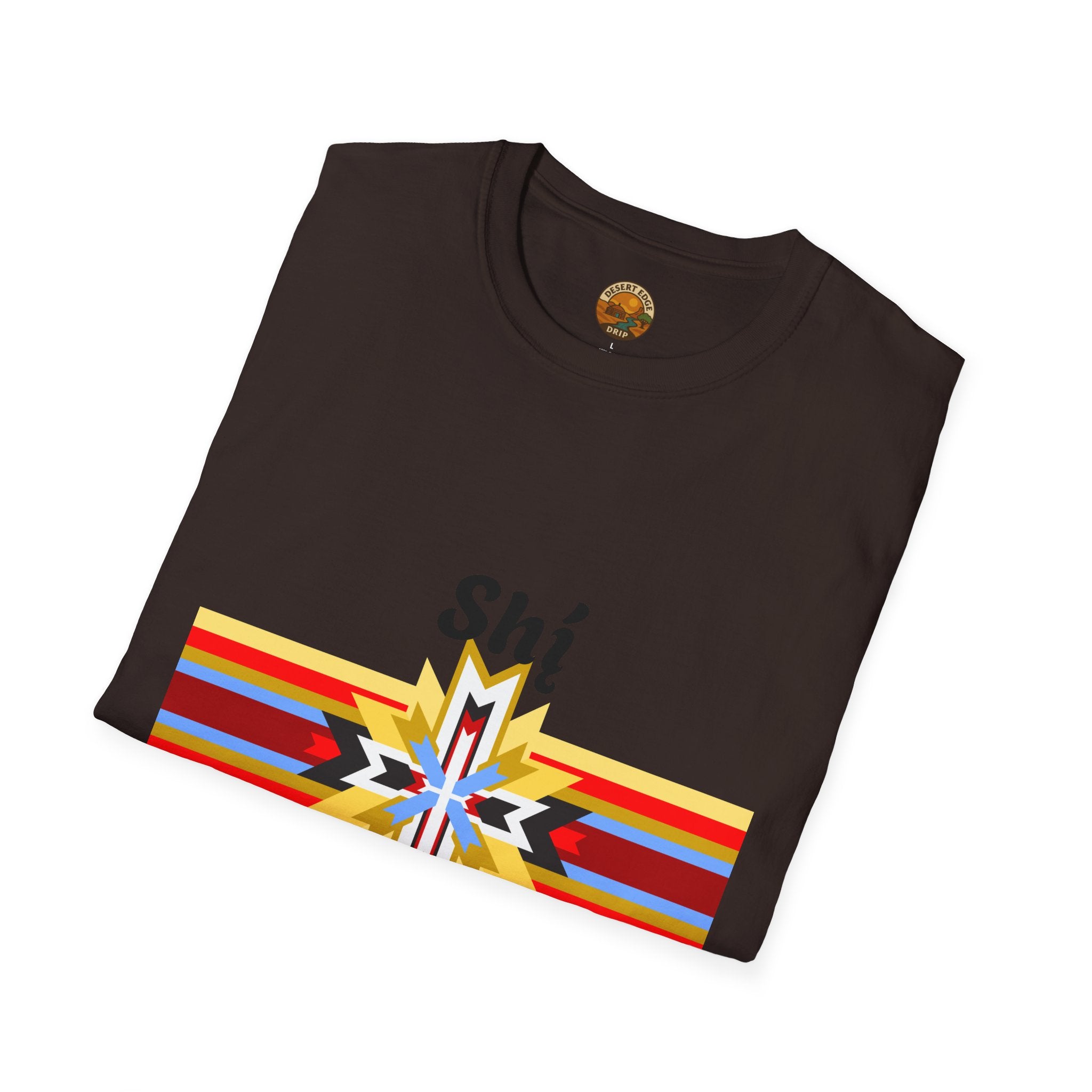 Native Star Graphic T-Shirt — "Shį́ Summer" Colorful Tribal Design
