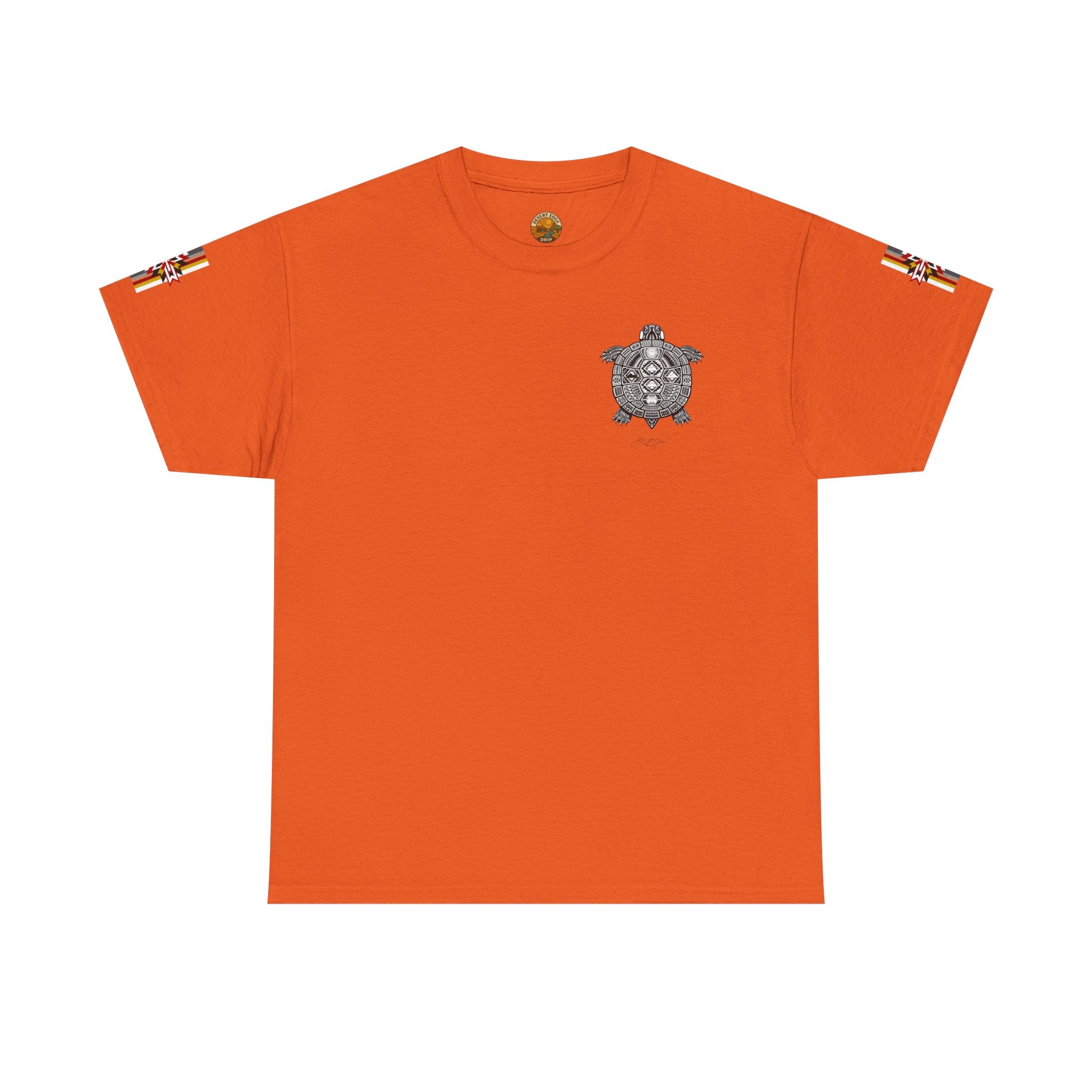 Turtle Graphic Tee — Colorful Tribal Turtle Shell Design