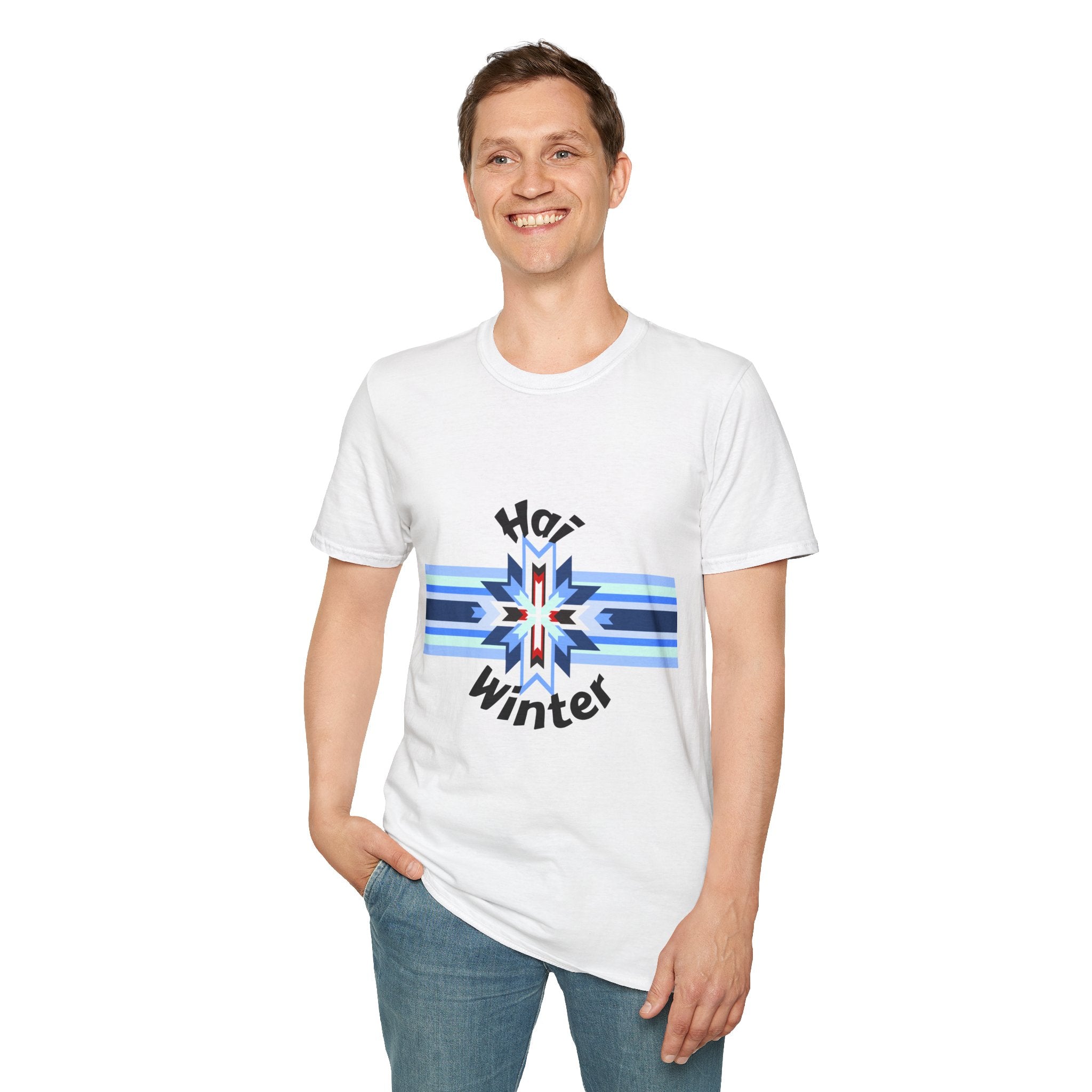 Hai Winter Graphic T-Shirt — Blue Native Star Design