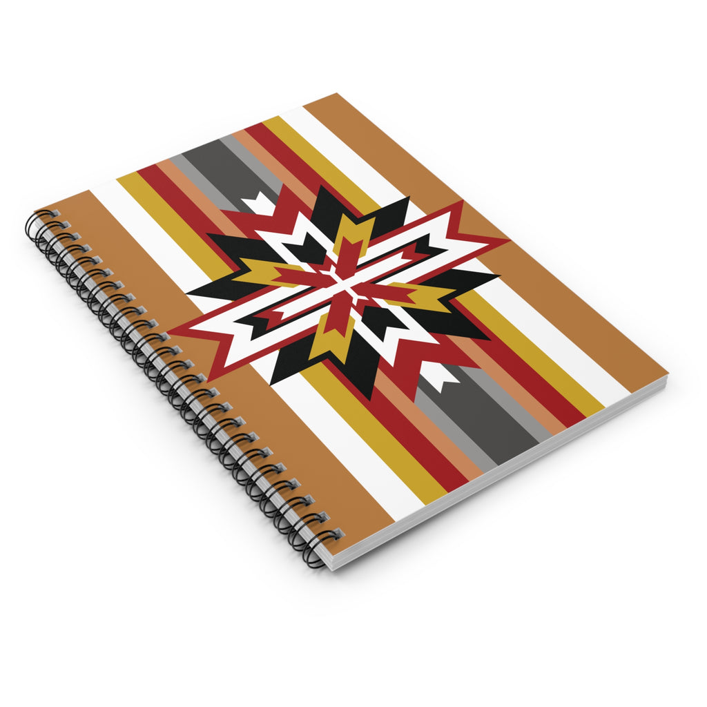 Southwest Star Spiral Notebook — Striped Navajo-Inspired Ruled Journal