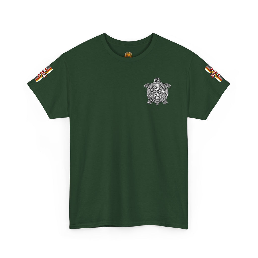 Turtle Graphic Tee — Colorful Tribal Turtle Shell Design
