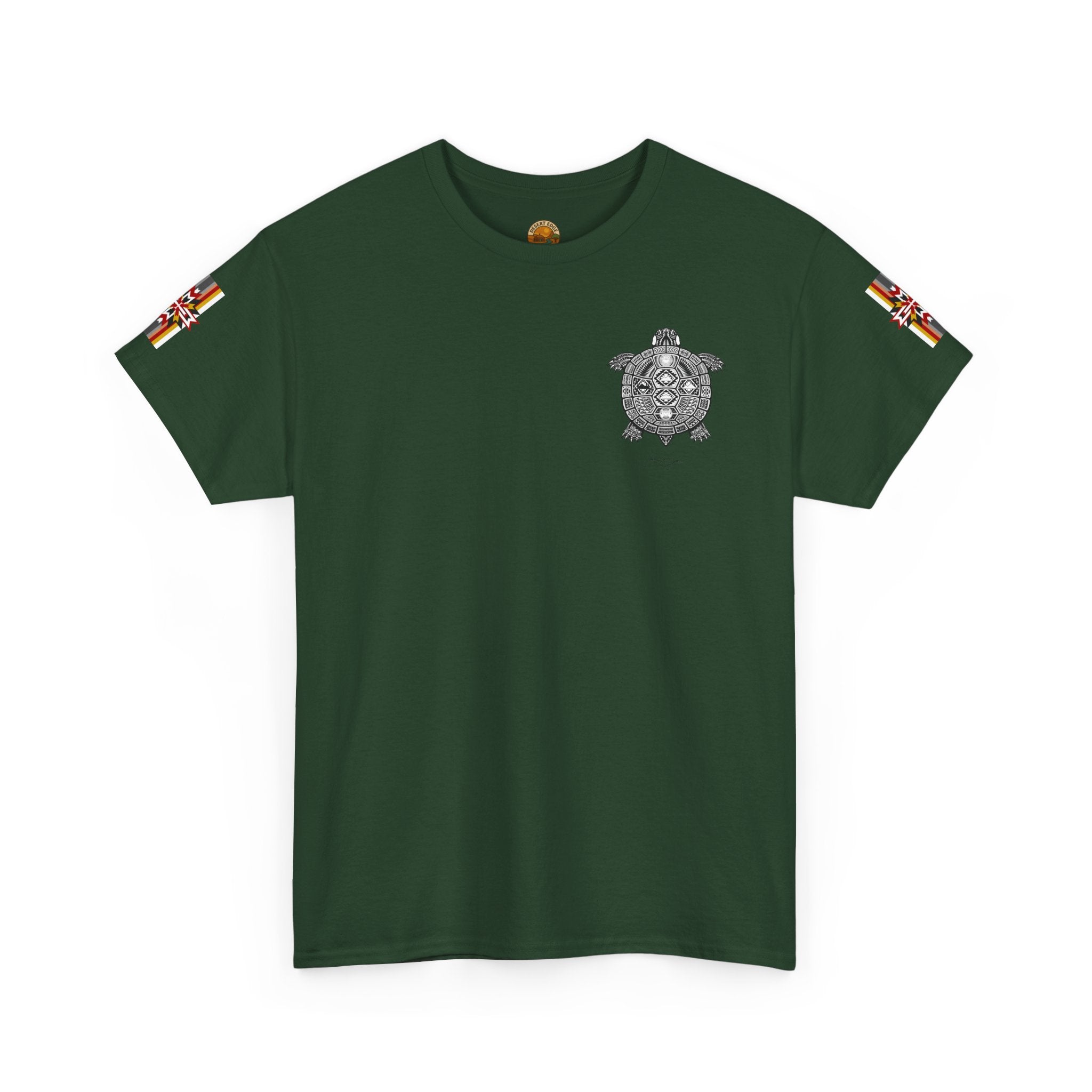 Turtle Graphic Tee — Colorful Tribal Turtle Shell Design