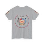 Navajo Sun Graphic Tee — Circular Tribal Shield Chest & Back Print
