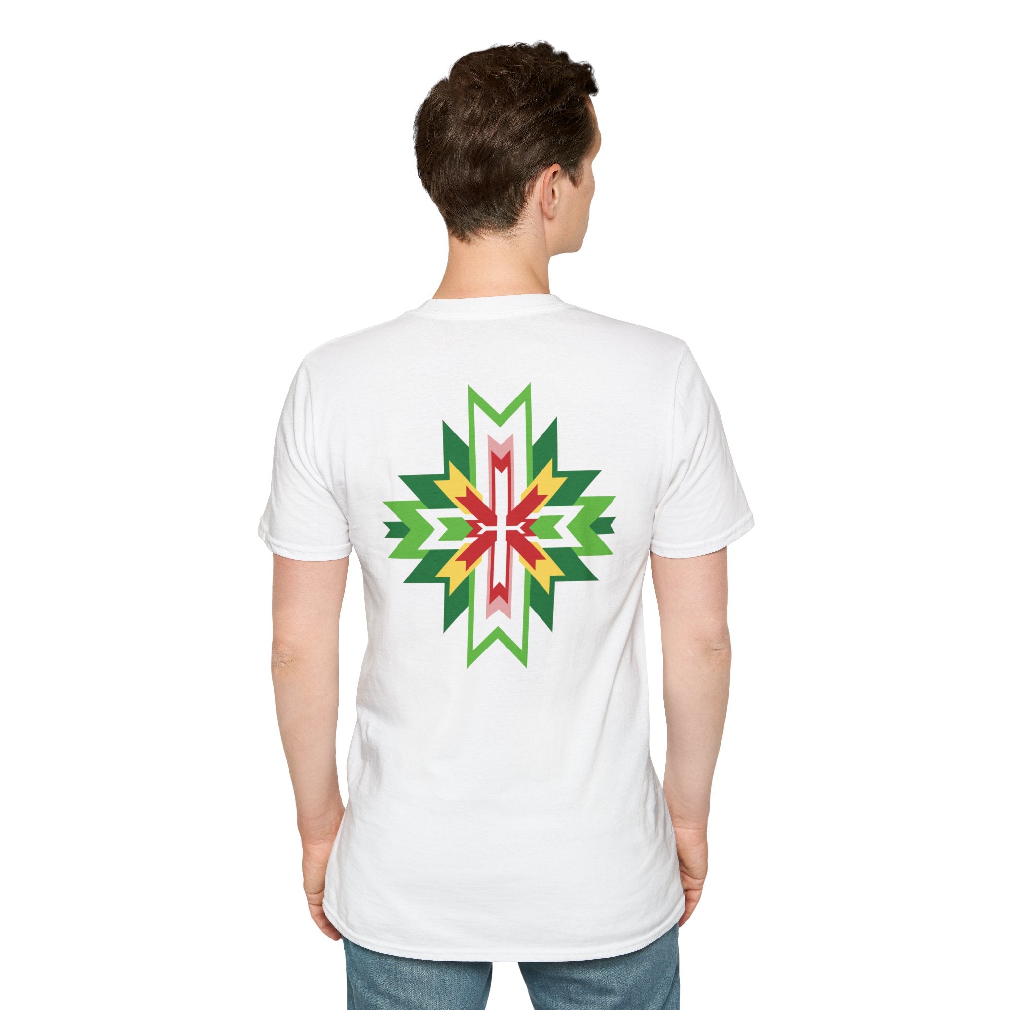 Native Star Graphic T-Shirt — "Daan Spring" Colorful Tribal Design