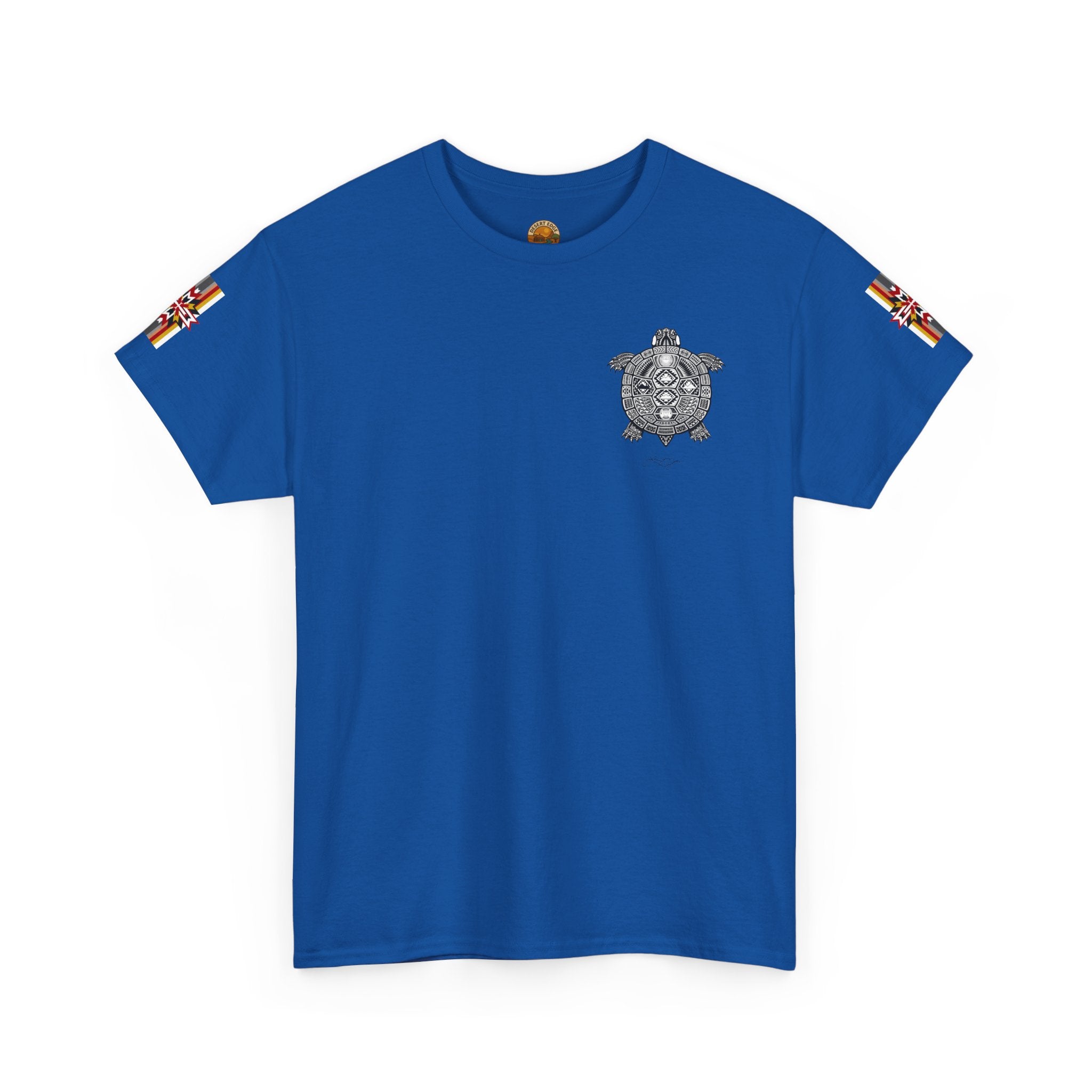 Turtle Graphic Tee — Colorful Tribal Turtle Shell Design
