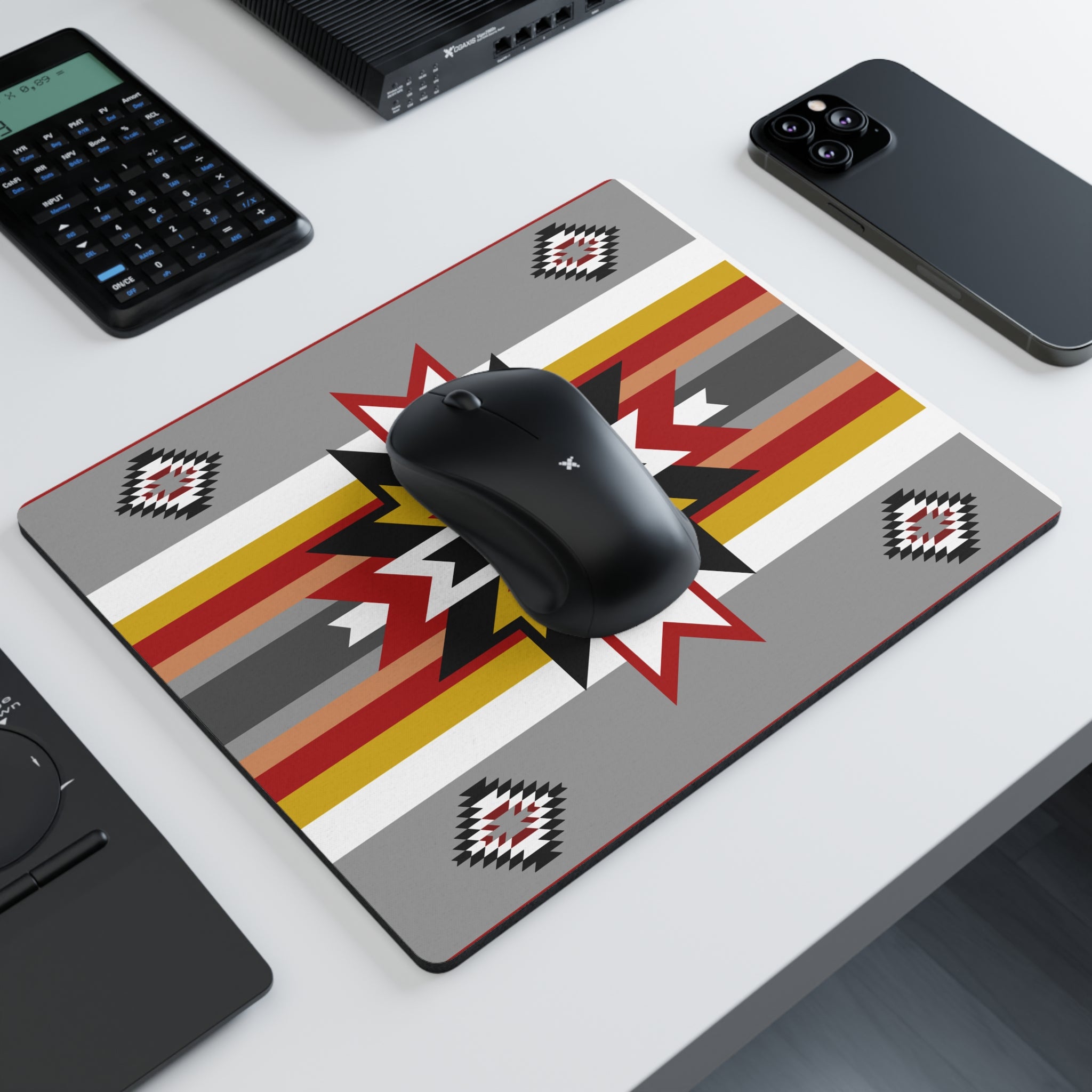 Southwestern Star Pattern Mouse Pad — Native-Inspired Desk Mat