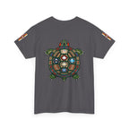 Turtle Graphic Tee — Colorful Tribal Turtle Shell Design