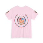 Navajo Sun Graphic Tee — Circular Tribal Shield Chest & Back Print