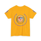 Navajo Sun Graphic Tee — Circular Tribal Shield Chest & Back Print