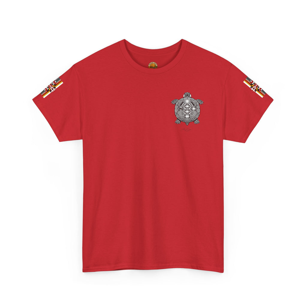 Turtle Graphic Tee — Colorful Tribal Turtle Shell Design