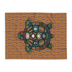 Native Turtle Pattern Fleece Blanket — Southwestern Tribal Throw