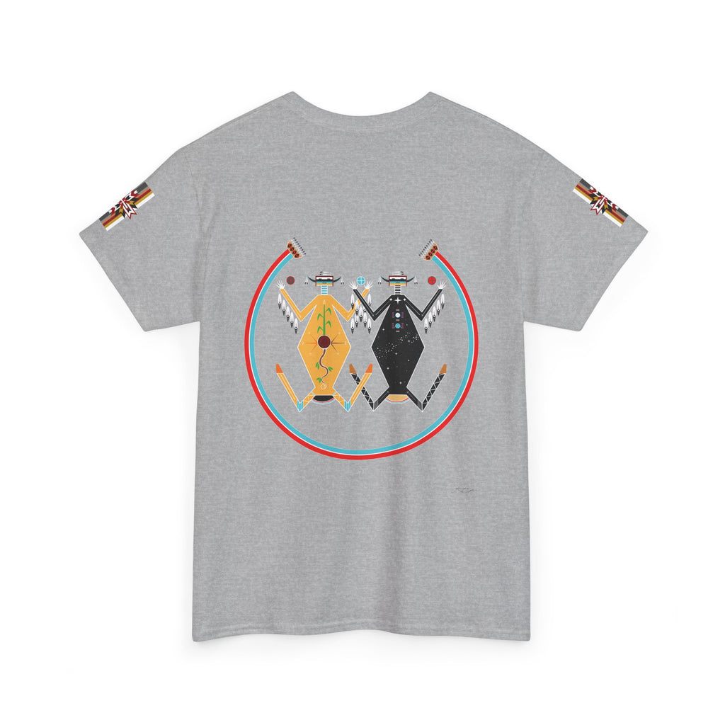 Native Rhythm Tee — Mother Earth & Father Sky Tribal Dance Graphic