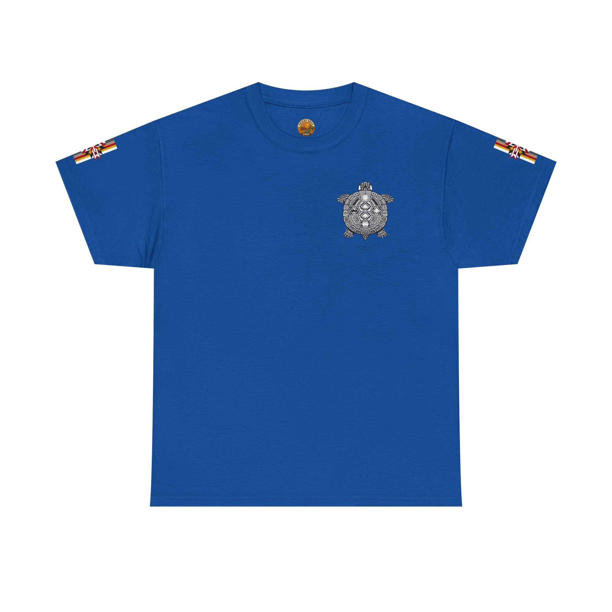 Turtle Graphic Tee — Colorful Tribal Turtle Shell Design