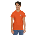 Navajo Sun Graphic Tee — Circular Tribal Shield Chest & Back Print