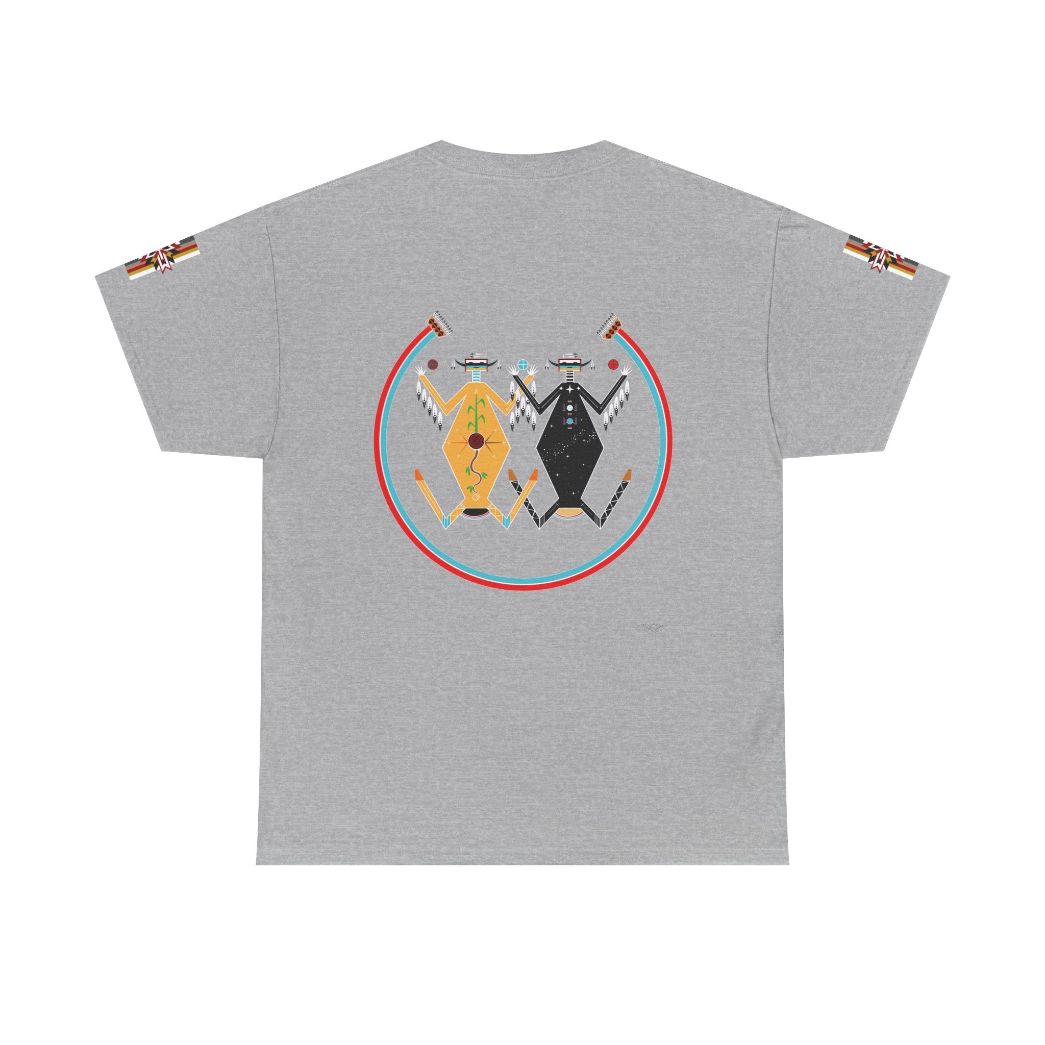 Native Rhythm Tee — Mother Earth & Father Sky Tribal Dance Graphic