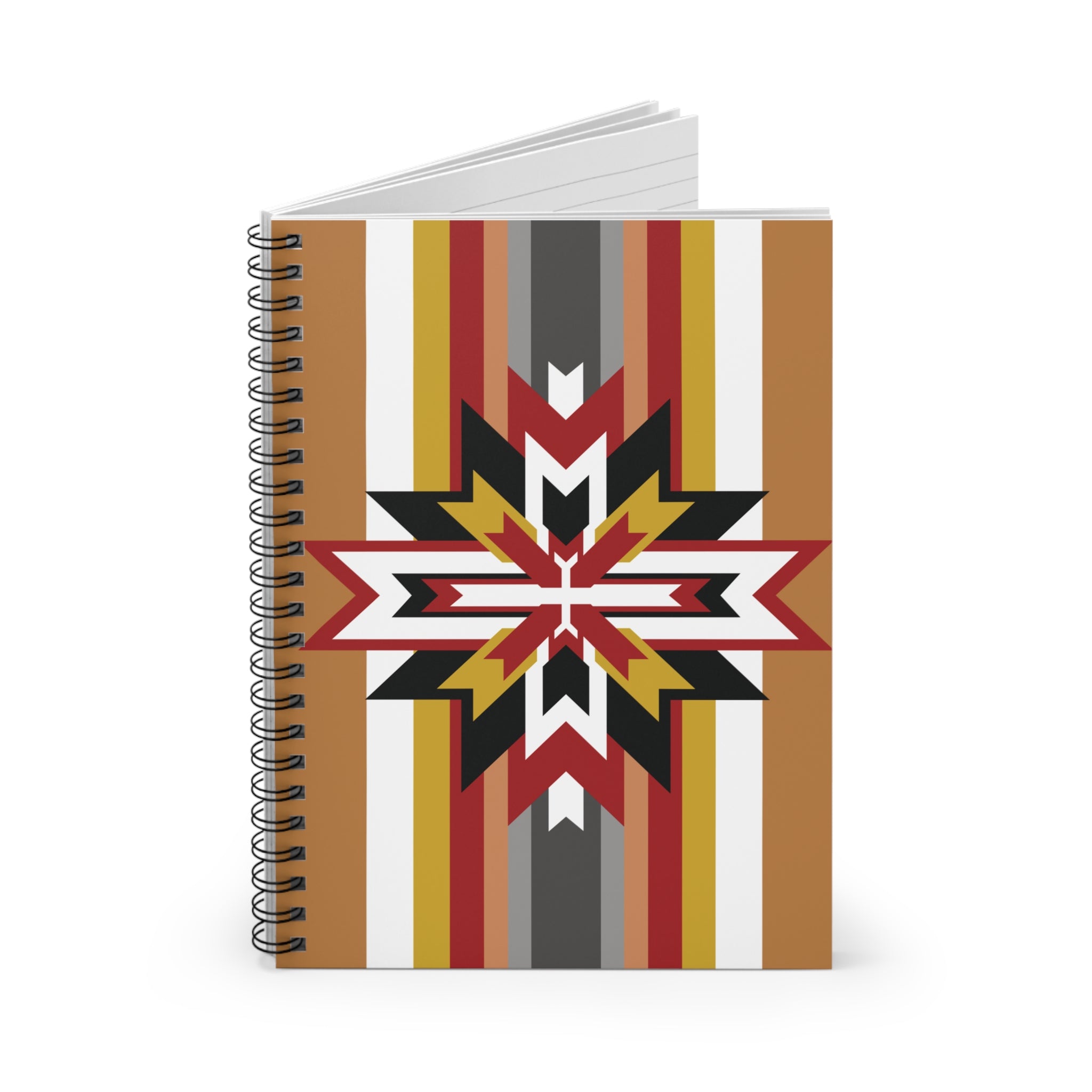 Southwest Star Spiral Notebook — Striped Navajo-Inspired Ruled Journal
