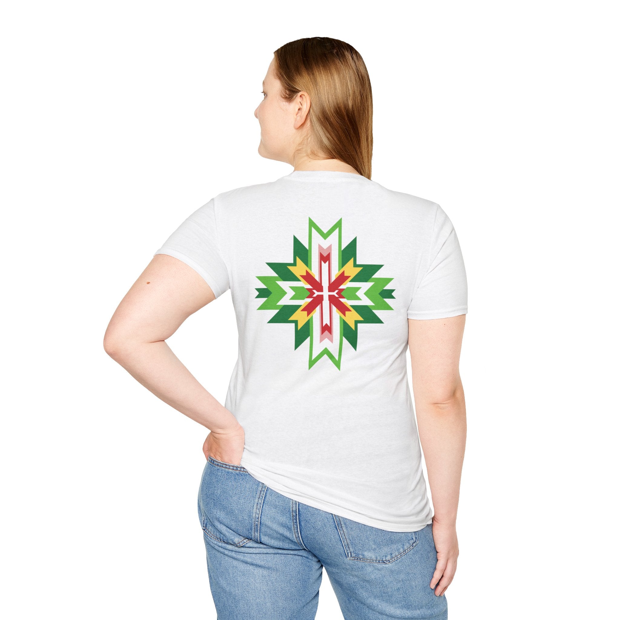 Native Star Graphic T-Shirt — "Daan Spring" Colorful Tribal Design