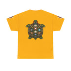 Turtle Graphic Tee — Colorful Tribal Turtle Shell Design