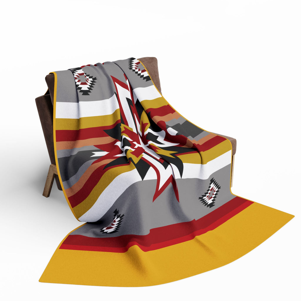 Native Star Fleece Blanket — Southwestern Geometric Throw