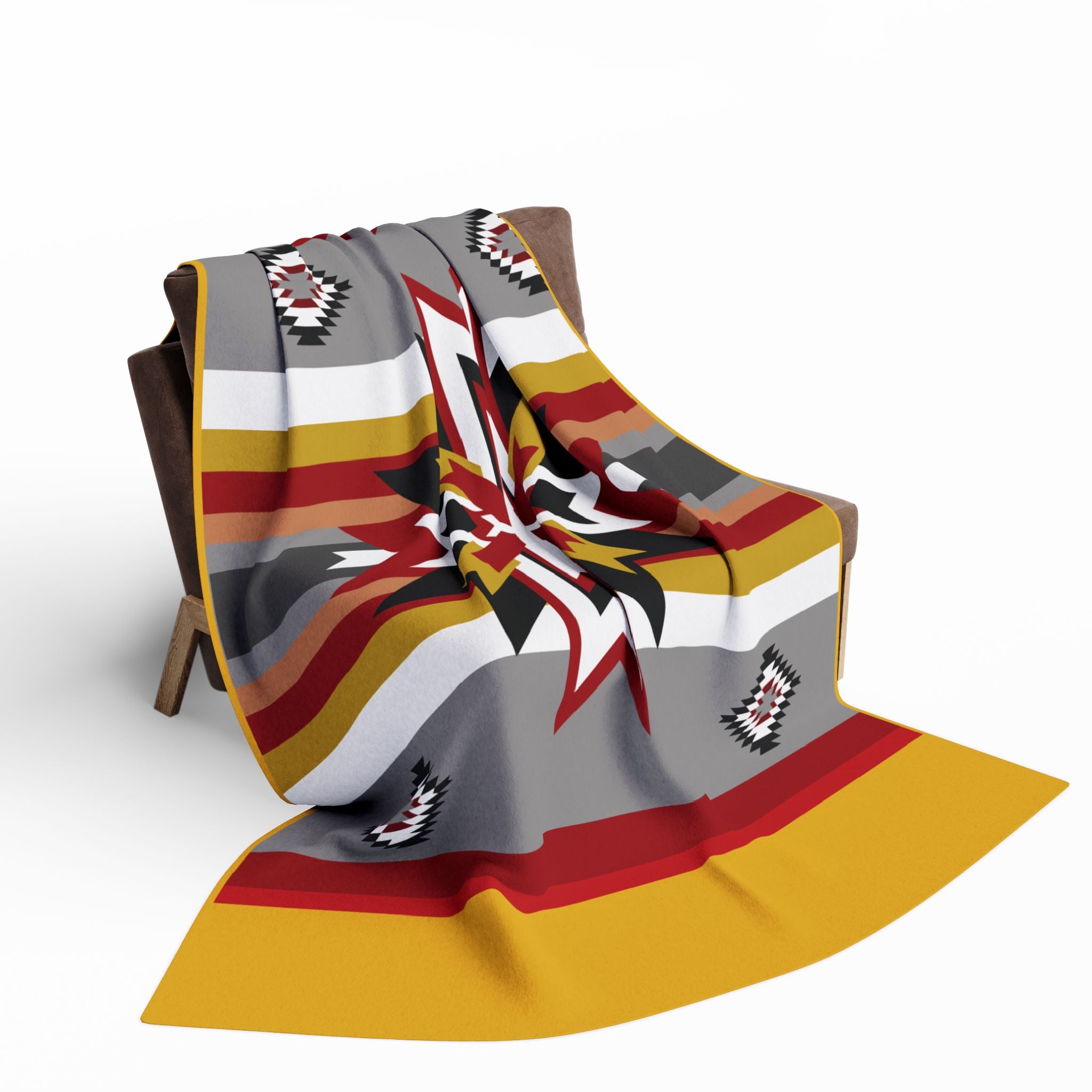Native Star Fleece Blanket — Southwestern Geometric Throw