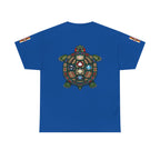 Turtle Graphic Tee — Colorful Tribal Turtle Shell Design