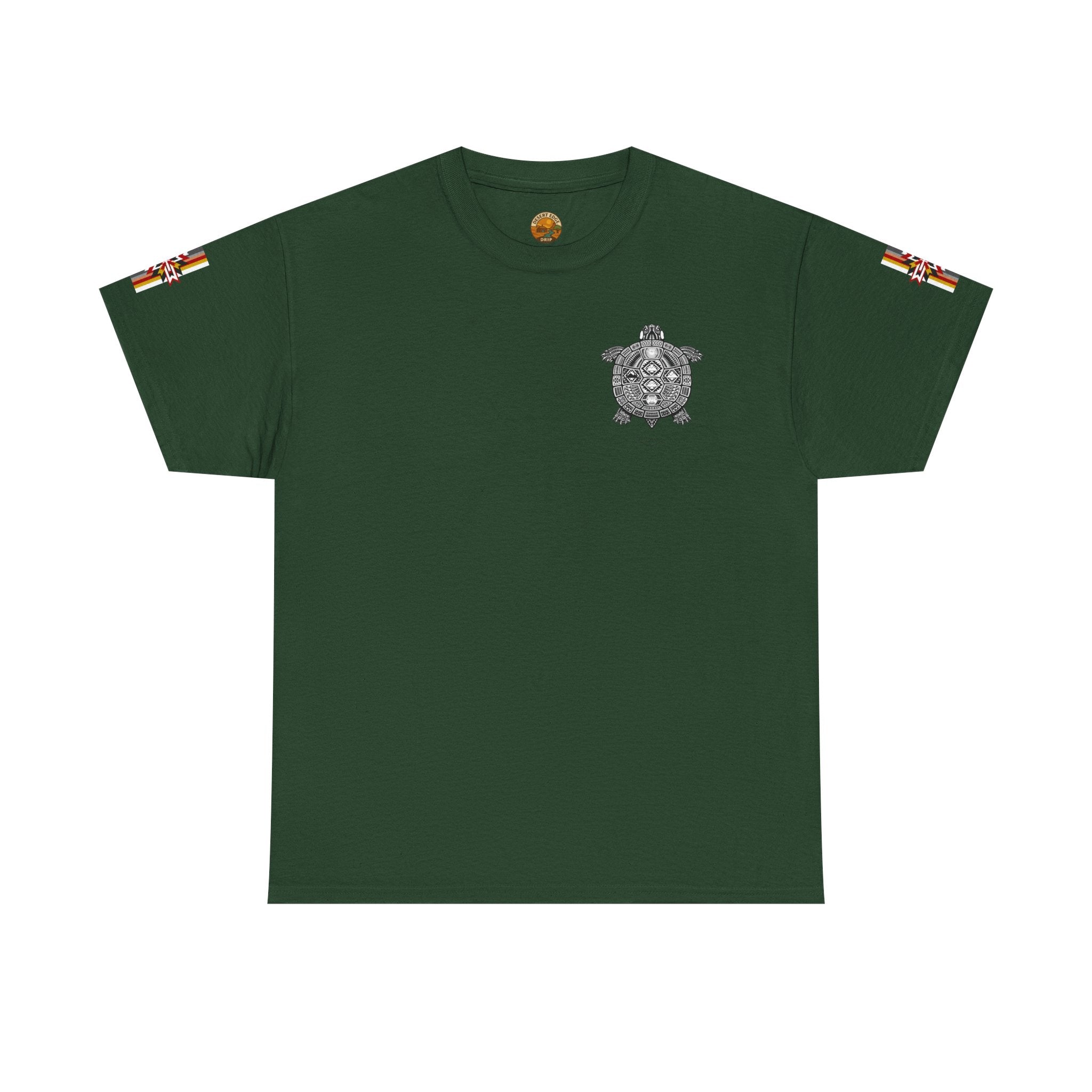 Turtle Graphic Tee — Colorful Tribal Turtle Shell Design