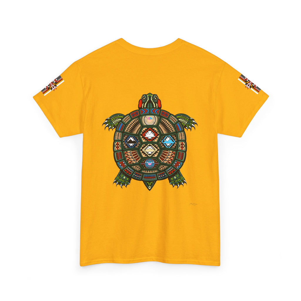 Turtle Graphic Tee — Colorful Tribal Turtle Shell Design