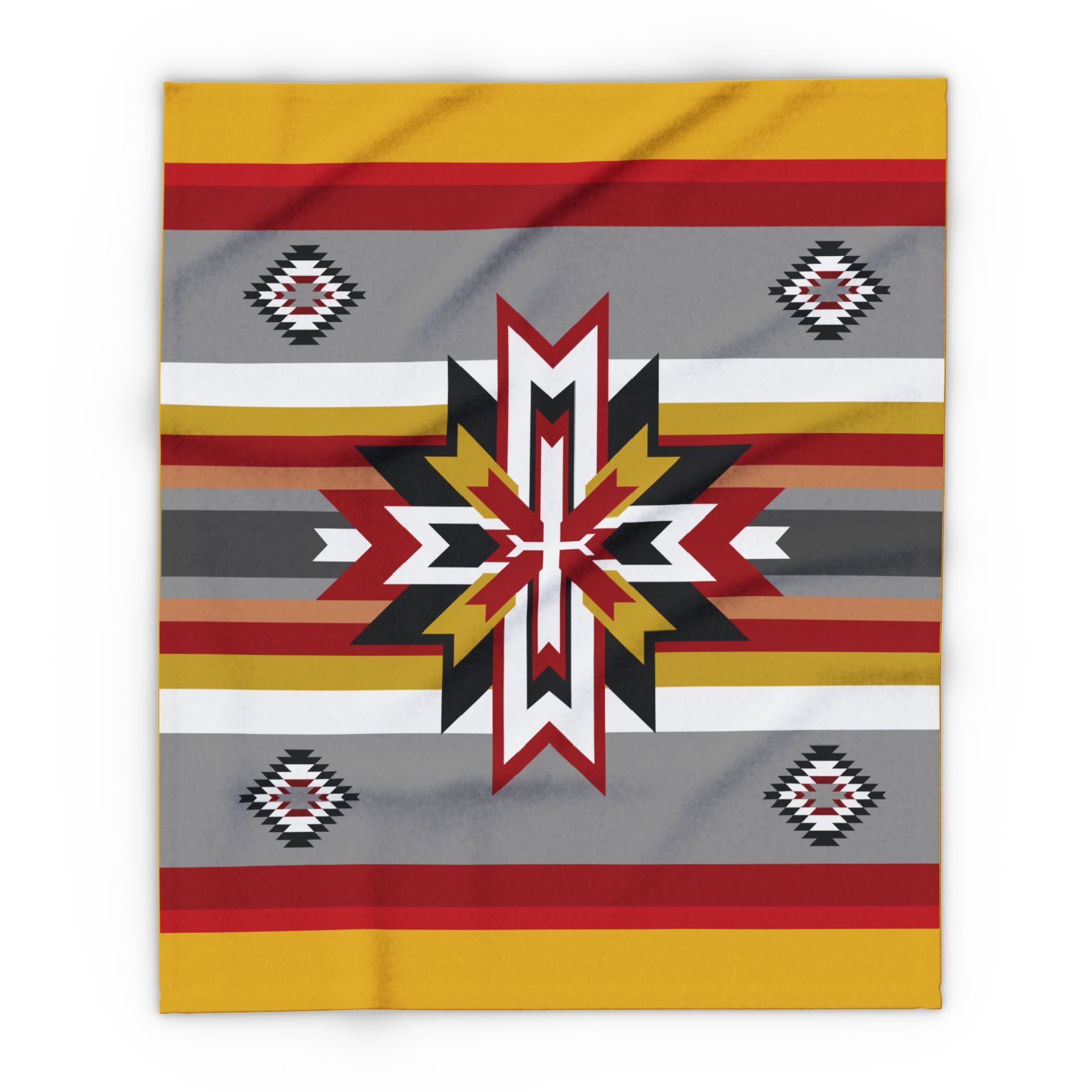 Native Star Fleece Blanket — Southwestern Geometric Throw