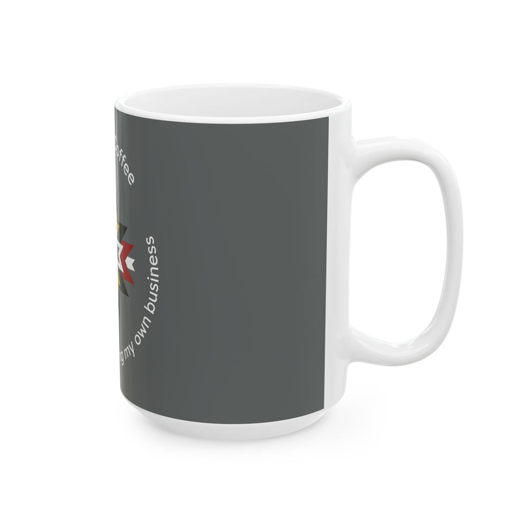 Coffee Medicine Mug — Native Star Design with “Morning Medicine: Coffee” Text