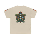 Turtle Graphic Tee — Colorful Tribal Turtle Shell Design