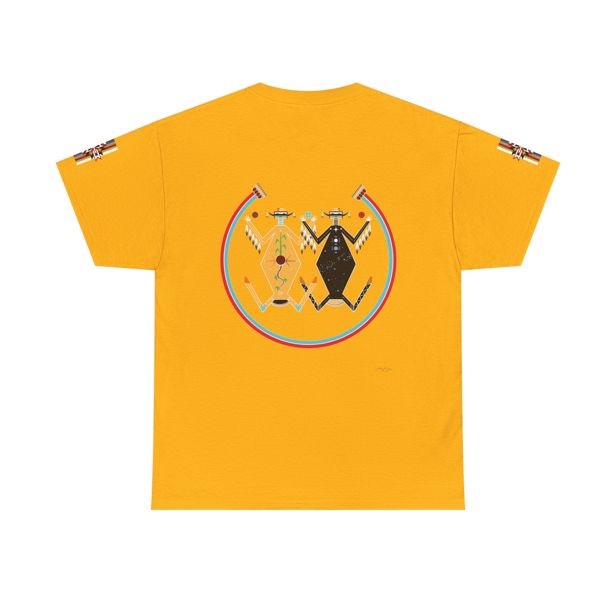 Native Rhythm Tee — Mother Earth & Father Sky Tribal Dance Graphic