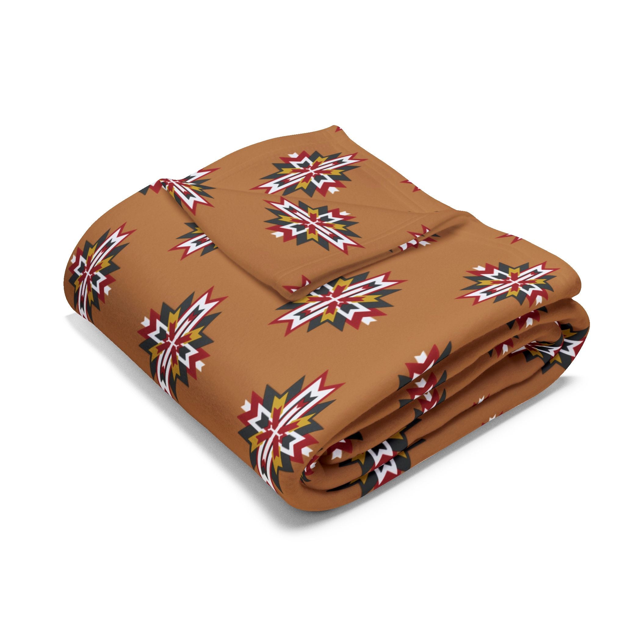Native Turtle Pattern Fleece Blanket — Southwestern Tribal Throw